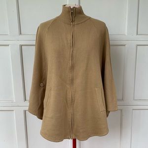 Big Buddha Beige Knit Poncho